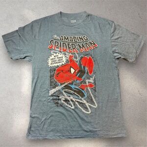 Marvel The Amazing Spider-Man‎ Mens Graphic T-Shirt Gray 1XLT Tall Comic Tee